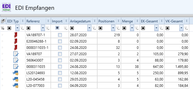 Automatischer Wareneingang